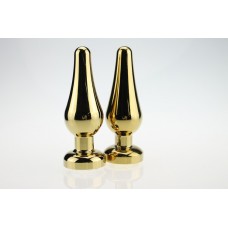 M Size Stainless steel golden Anal plug